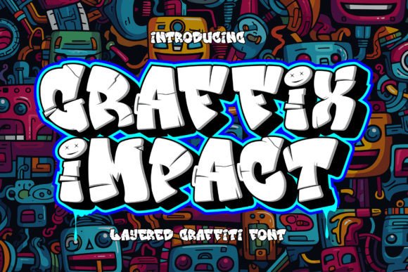Graffix Impact: Bold 3D Graffiti Font for Designers