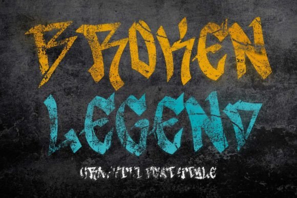 Unleashing Urban Energy with the Broken Legend Graffiti Font