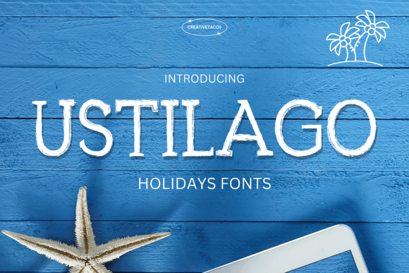 Ustilago: A Textured Brush Font for Festive Design